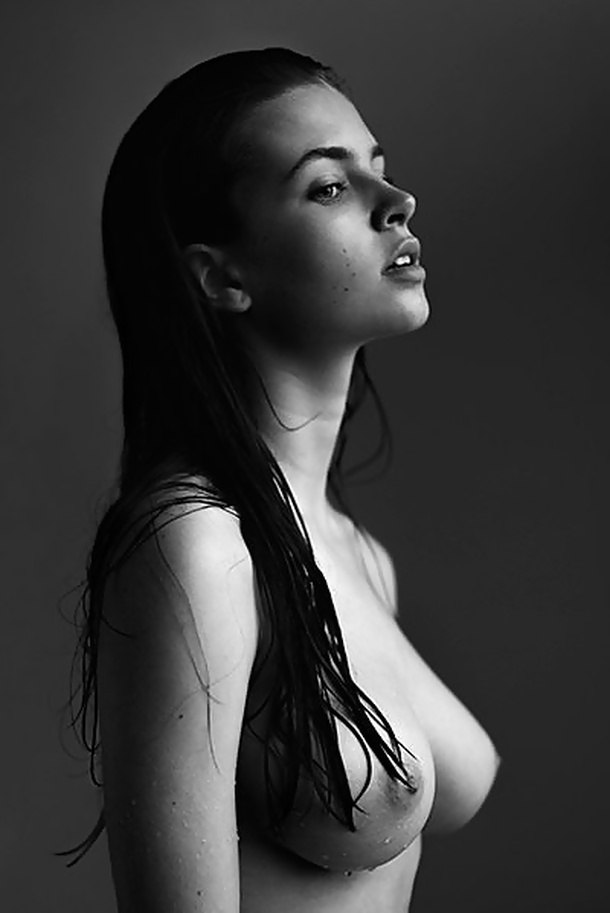 Nude art in black and white.