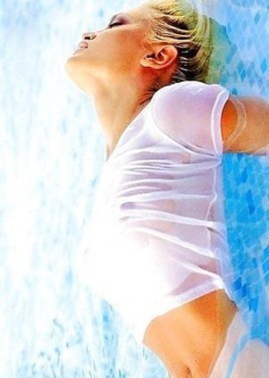 Blonde supermodel Caprice Bourret