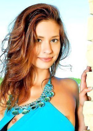 Confident freshman Irina J get nude on the terrace