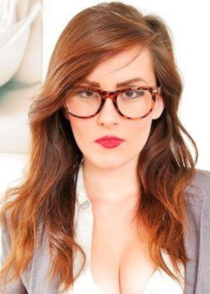 Bossy secretary Charlie Rose in hot costume