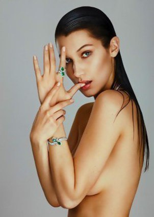 Glamour fashion champion Bella Hadid is topless
