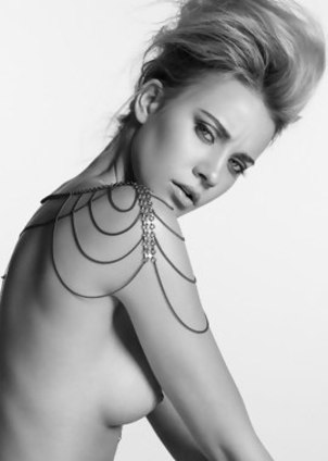 Nude art in black and white.