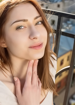 Lena Raz Toying Outdoors