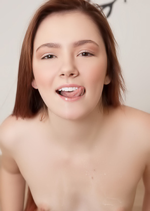 Carly Get Her Beautiful Breasts Sprayed With Milk