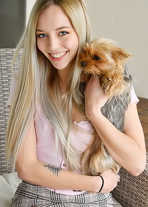 Horny Teen Lily Playing With Huge Dildo