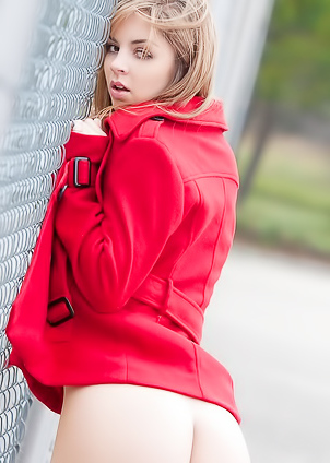 Lovely teen Aspen enjoys flashing in public