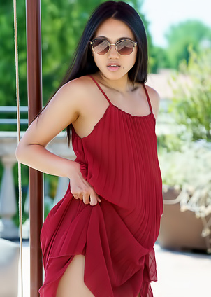 May Thai Expose Her Hot Pussy To Her Eager Fingers