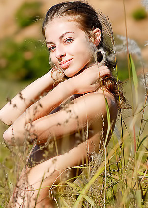 Sasha Passage outdoor posing naked