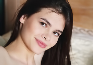 Playful Beauty Kinsley With Intimate View Of Her Plump-lipped Pussy