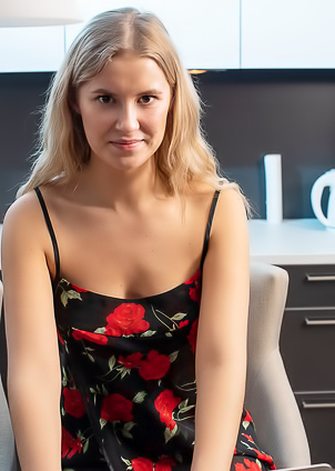 Casey Caressing Her Gorgeous Breasts And Stroking Her Shaved Pussy