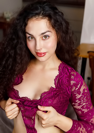 Electra Noir Ukrainian Cutie Offers A Tempting Rear View Of Her Shaved Pussy