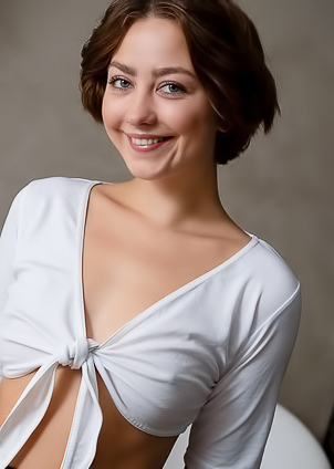 Vivacious Beauty Amaya Perches Naked On The Desk