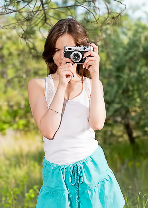 Sirena Milano Wears Short Skirt