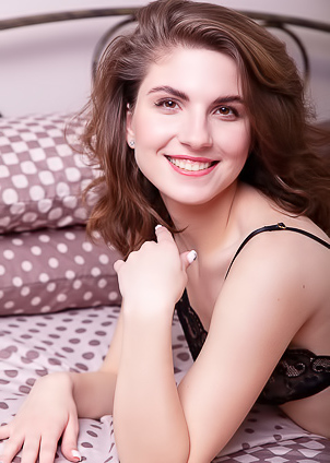 Kassie Peels Off Her Lacy Black Panties