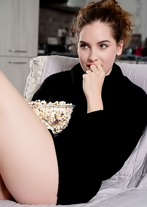 Guinevere Huney Curvaceous French Brunette Strips Down To Her Lingerie