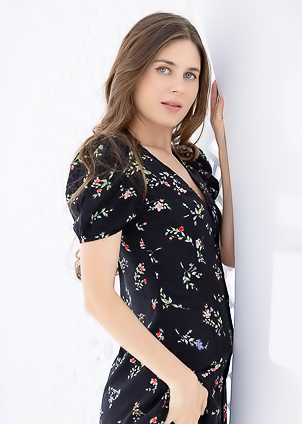 Luna Pica Unbuttoning Her Outfit To Bare Her Sexy Small Breasts And Bubble Butt