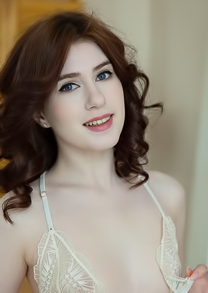 Cute Brunette Pearl Giving Her Nipples A Playful Pinch