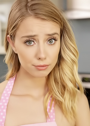 Haley Reed wears nothing but an apron when the dude catches her