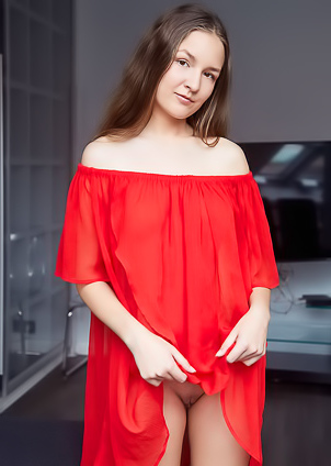 Bellaria Spreads Her Thighs So Her Pussy Lips Open Like Butterfly Wings