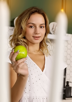 Melissa Baby Strokes Her Stiff Nipples And Eases Her Fingers Into Her Shaved Pussy