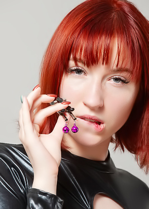 Lilly Mays Teasing Her Snatch With Her Free Hand For DP Delight