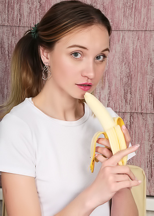 Milkavi Slips Off Her T-shirt And Gives Her Perky Nipples A Playful Pinch