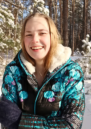 Lacy Nowak Has Fun Frolicking Half-naked In The Snow