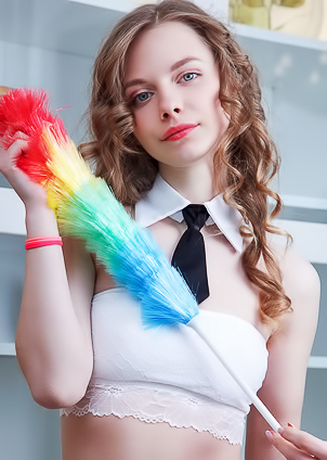 Siya Dressed For Cosplay Fun In A Flirty Housemaid Ensemble