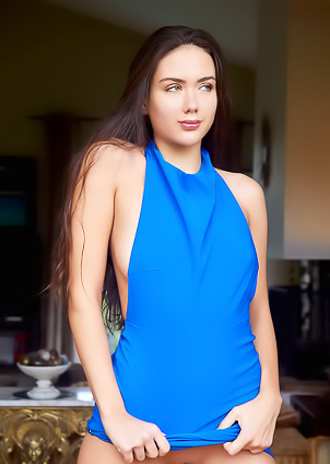 Vixi Rafi Naked Except For The High Heels That Accentuate Her Lovely Long Legs