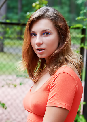 Belka The Bright Fabric Becoming Transparent And Clinging To Her Lovely Curves Alluringly