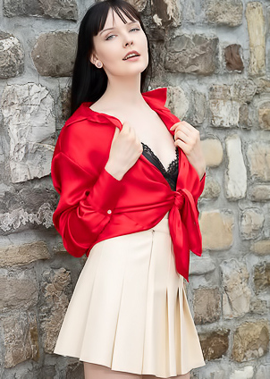 Amelia Riven Raven-haired Honey Is An Enticing Vision In Black Lace Lingerie