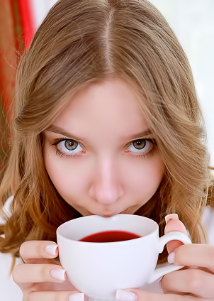 Estella Soft Thighs Parted And Perky Breasts Bare