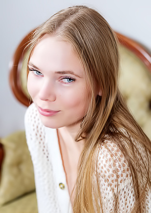 Luise Her Soft Outfit Slipping Open To Expose Her Perfect Breasts