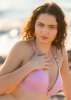 Charlotte Grey Inviting The Sun To Kiss Her Soft Breasts And Firm Round Bottom