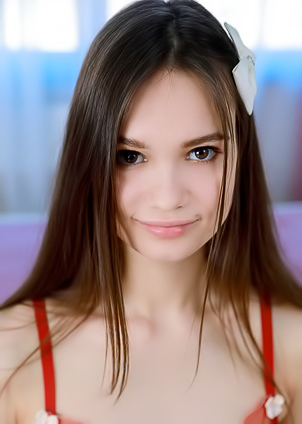 Anastasia Bella Bare Her Perky Breasts And Pinches Her Stiff Nipples Playfully