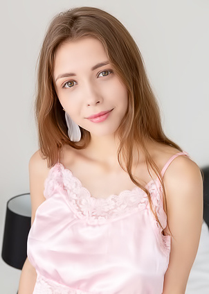 Mila Azul Teases In Pink Silk Lingerie With Irresistible Solo Play On Crisp Sheets