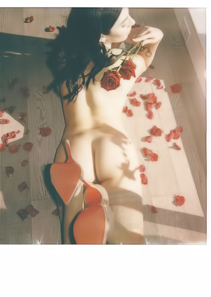Sensual Xris Kovtos Dances With The City View And A Red Rose, Lingerie Everywhere